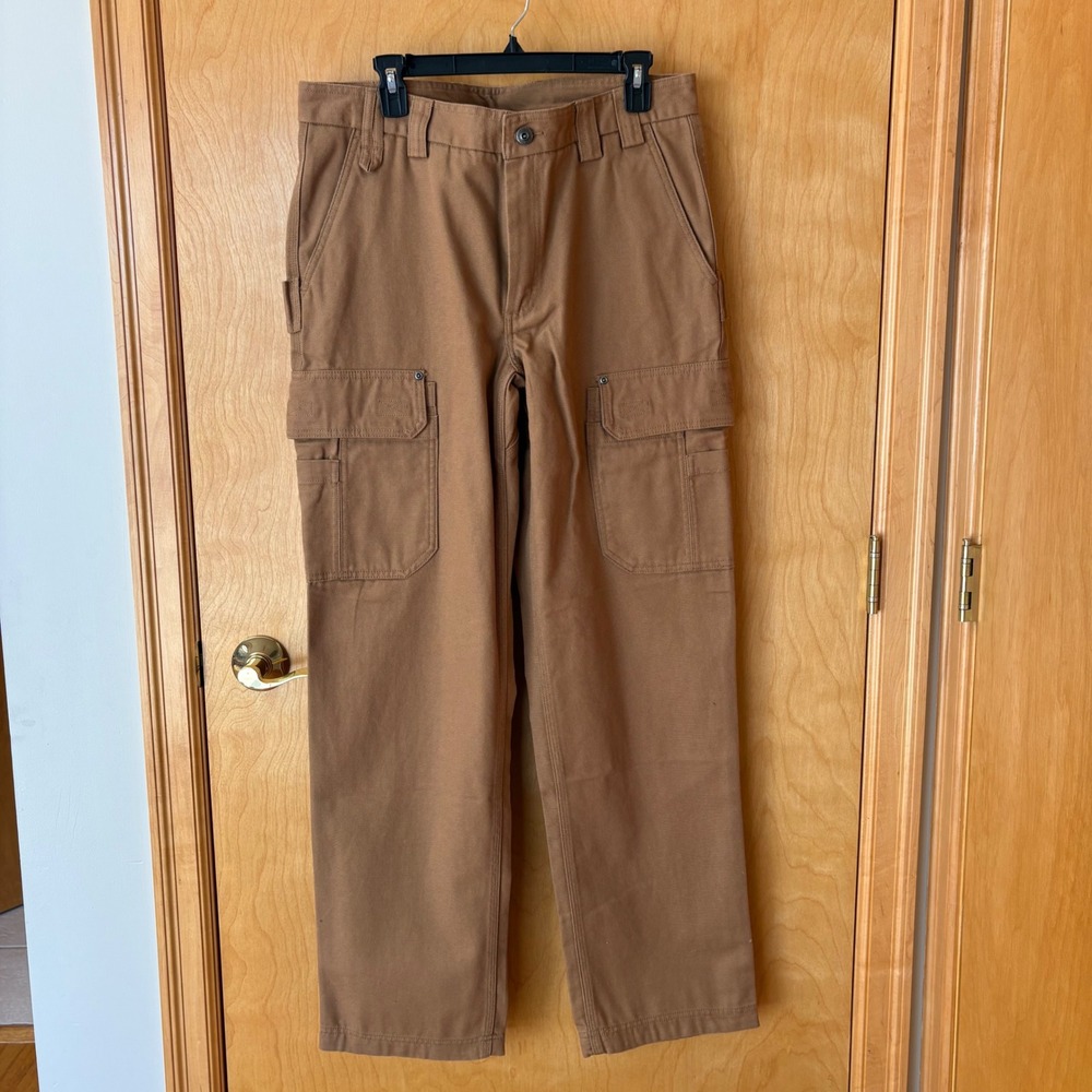 Duluth Trading Co Cargo Pants Mens 35x34 Brown Fire Hose Cotton Workwear Utility